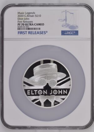 2020 Music Legends - Elton John 5 Oz Silver Proof PF70 NGC Graded