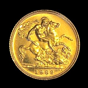 1982 Queen Elizabeth II Half Sovereign Bullion