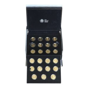 2007 Alderney History of Monarchy 23x Silver Proof £5 Full Set ASW: 601.657g