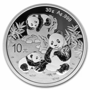 2025 China - Panda 10 Yuan 30g Silver Coin in Capsule