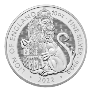 2022 Tudor Beasts Lion of England 10 Oz Silver Bullion Coin