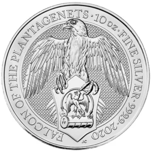 2020 Queen's Beasts Falcon of Plantagenets 10 Oz Silver Bullion Coin