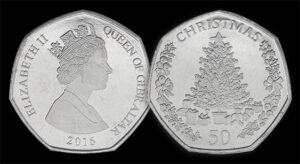 2016 Gibraltar Christmas Tree Uncircuated 50p