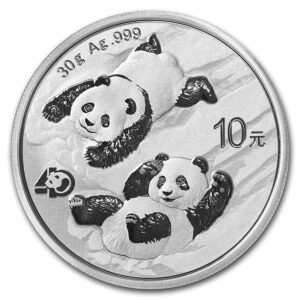 2022 China - Panda 10 Yuan 30g Silver Coin in Capsule