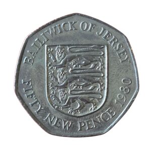 1980 Jersey Coat of Arms Circulated Large 50p