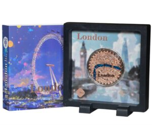 2025 Samoa - Landscape of London 20 Sene Copper Proof Coin with Enamel
