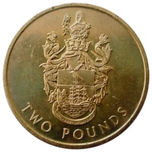 2002 St Helena National Coat of Arms Circulated £2