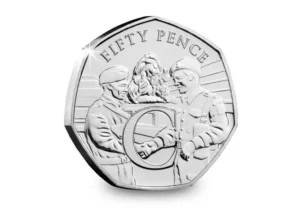 2020 Isle of Man 'C' Soldiers shaking hands in front of Trafalgar Square BU Coin in Capsule