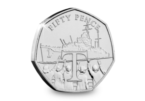 2020 Isle of Man 'T' HMS Dido Battleship returning home BU Coin in Capsule