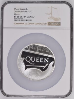 2020 Music Legends - Queen 5 Oz Silver Proof PF69 NGC Graded
