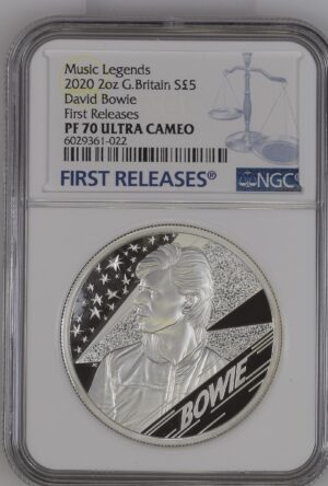 2020 Music Legends - David Bowie 2 Oz Silver Proof PF70 NGC Graded