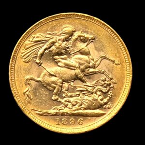 1896 Queen Victoria Veiled Head Full Sovereign - Melbourne