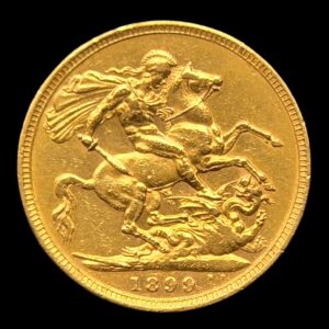 1899 Queen Victoria Veiled Head Full Sovereign - Melbourne