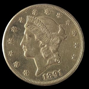 1891 USA $20 Gold Coin Double Eagle Liberty Head San Francisco