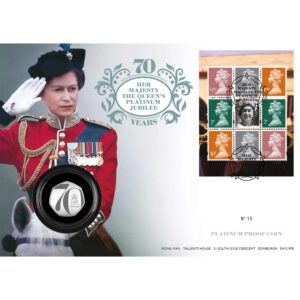 2022 Platinum Jubilee 50p Platinum Proof Coin Cover <br><b>Limited Edition: 20</b>