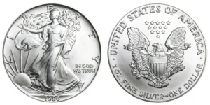 1986 American Eagle Silver 1 Oz Bullion Coin in Capsule