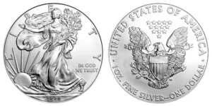 VAT Free: 1993 American Eagle Silver 1 Oz Bullion Coin in Capsule