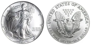 VAT Free: 1994 American Eagle Silver 1 Oz Bullion Coin in Capsule
