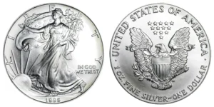 VAT Free: 1995 American Eagle Silver 1 Oz Bullion Coin in Capsule