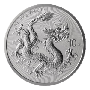 2026 China - Dragon 10 Yuan 1 Oz Silver Bullion Coin in Capsule