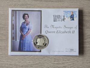1999 Australia Images of Queen Elizabeth Silver Proof $1 Coin Cover