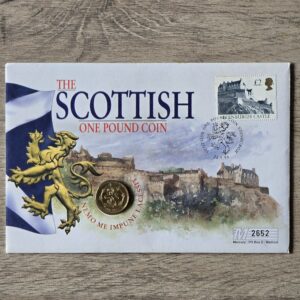 1994 1996 UK £1 Scottish Lion Rampant Coin Cover by Mercury