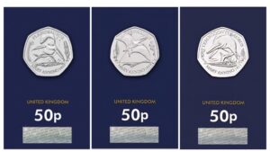2021 UK Mary Anning CERTIFIED BU 3-Coin 50p Set