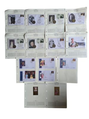 1999 - 2000 Queen Mother 8x Crown Cover Collection Plus Five Stamps
