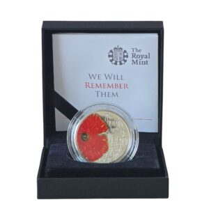 2012 Remembrance Day Alderney £5 Coloured Silver Proof