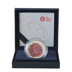 2016 Remembrance Day Alderney £5 Coloured Silver Proof