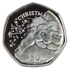 2007 Gibraltar Santa's Face Christmas Circulation 50p