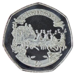 2008 Gibraltar Stagecoach Reindeer Christmas Circulation 50p