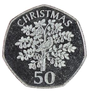 2010 Gibraltar Partridge in a Pear Tree Christmas Circulation 50p