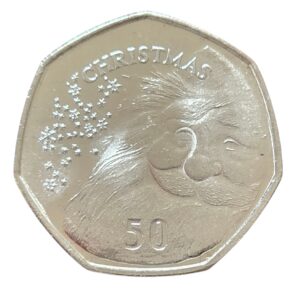2015 Gibraltar Santa Face Christmas Circulation 50p