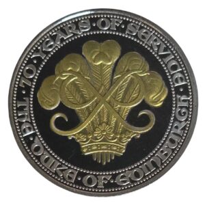 2017 IoM Duke of Edinburgh 70 Years of Service Coloured BU Crown Coin in Capsule