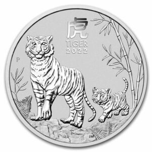 2022 Year of the Tiger Perth Mint Lunar 2 oz Silver Bullion Coin