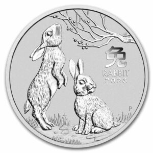 2023 Year of the Rabbit Perth Mint Lunar 2 oz Silver Bullion Coin