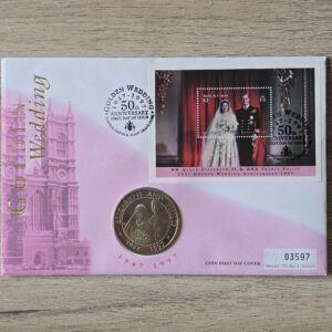 1997 TCI Golden Wedding 5 Crown Coin Cover by Mercury