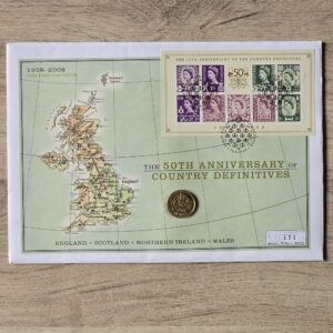 2003 2008 50th Anniversary of Country Definitives £1 Coin Cover by Mercury