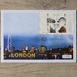 2008 London Handover from Beijing £1 Coin Cover by Mercury