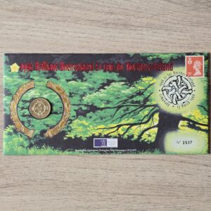 1996 UK £1 Northern Ireland Celtic Cross Coin Cover by Royal Mint