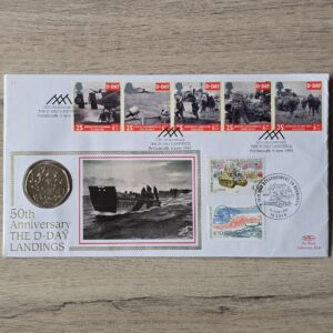 1994 D-Day Landing 50p BU Coin Cover by Benham