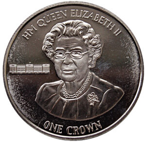 2016 Ascension Island 90th Birthday of Queen BU Crown Coin in Capsule