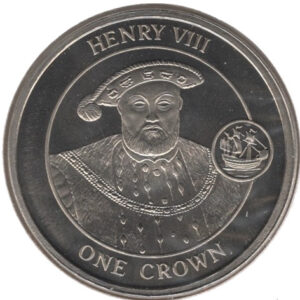 2008 Gibraltar Henry VIII BU Crown Coin in Capsule