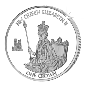 2015 Falkland Islands Crowned Queen seated with Scepter BU Crown