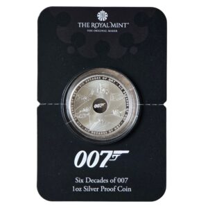 2024 Six Decades of James Bond 007 Completer - 1 Oz Silver Proof Blister Pack and Booklet