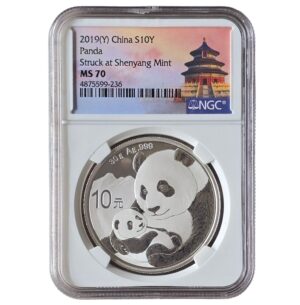 2019 (Y) China - Panda 10 Yuan 30g Silver Shenyang Mint MS70 NGC Graded