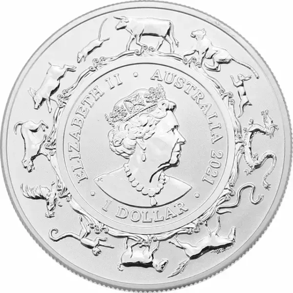 2021 Royal Australian Mint Lunar Year of Ox 1 oz Silver Bullion