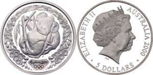 2000 Australia Sydney 2000 - Koala and Flowering Gum 1 oz Silver Proof Coin in Capsule