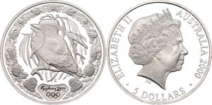 2000 Australia Sydney 2000 - Kookaburra and Waratah 1 oz Silver Proof Coin in Capsule